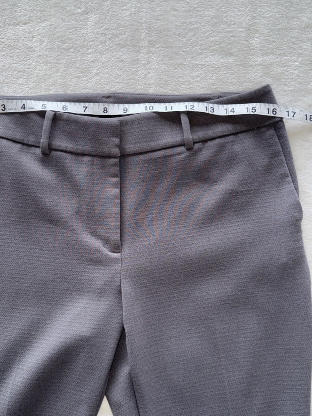 Ann Taylor Slate Gray Tailored Dress Pants Timeless Classic Ankle Stretch - Picture 8 of 10